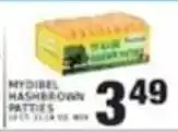 Associated Mydibel hashbrown patties offer
