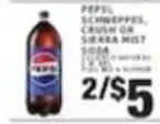Associated Pepsi, Schweppes, Crush or Sierra Mist Soda offer