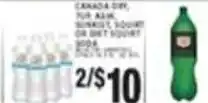 Associated Canada dry, 7up, sunkist, squirt or diet squirt soda offer