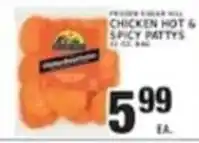 Associated Frozen sugar hill chicken hot & spicy patties offer