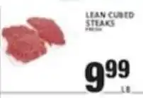 Associated Lean Cubed Steaks offer