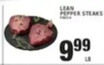 Associated Lean Pepper Steaks offer