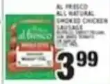 Associated Al fresco all natural smoked chicken sausage offer