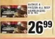 Associated avenue a frozen all beef hamburgers offer