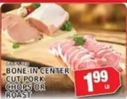 Associated Bone-in center cut pork chops or roast offer