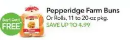 Publix Pepperidge farm buns or rolls, offer