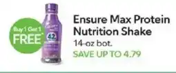 Publix Ensure max protein nutrition shake offer