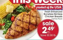 Giant Eagle Fresh enhanced boneless skinless chicken breasts family pack offer