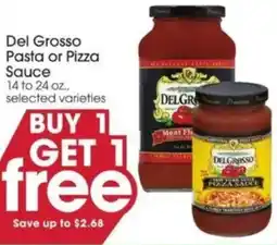 Giant Eagle Del grosso pasta or pizza sauce offer
