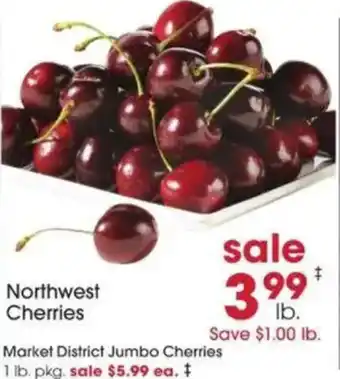 Giant Eagle Northwest cherries offer