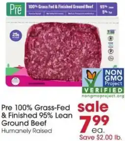 Giant Eagle Pre 100% Grass-Fed & Finished 95% Lean Ground Beef offer