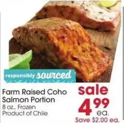 Giant Eagle Farm raised coho salmon portion offer