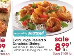 Giant Eagle Extra Large Peeled & Deveined Shrimp offer