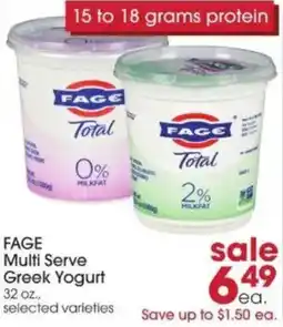 Giant Eagle Fage multi serve greek yogurt offer