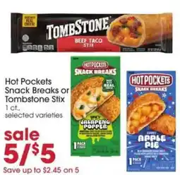 Giant Eagle Snack breaks or tombstone stix offer