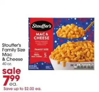 Giant Eagle Stouffer's family size mac & cheese offer
