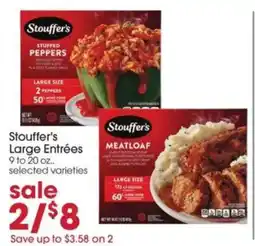 Giant Eagle Stouffer's large entrées offer