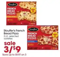 Giant Eagle Stouffer's French Bread Pizza offer