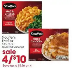 Giant Eagle Stouffer's entrées offer