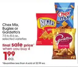 Giant Eagle Chex mix, bugles or gardetto's offer