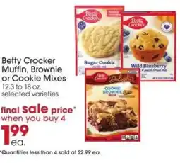 Giant Eagle Betty grock betty crocker muffin, brownie or cookie mixes offer