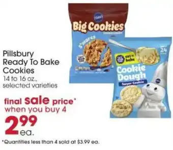 Giant Eagle Pillsbury ready to bake cookies offer