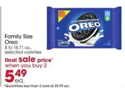 Giant Eagle Family size oreo offer