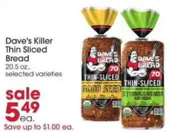 Giant Eagle Dave's killer thin sliced bread offer