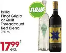 Giant Eagle Brilla pinot grigio or quilt threadcount red blend offer