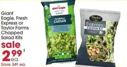 Giant Eagle Giant eagle, fresh express or taylor farms chopped salad kits offer