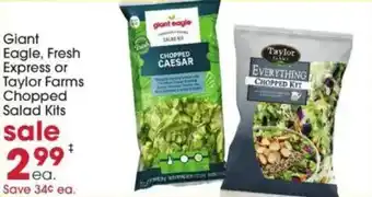 Giant Eagle Giant eagle, fresh express or taylor farms chopped salad kits offer