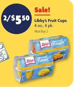 Family Dollar Libby's Fruit Cups offer