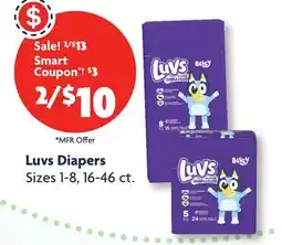 Family Dollar Luvs Diapers offer