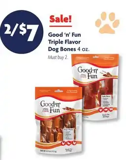 Family Dollar Good 'n' Fun Triple Flavor Dog Bones offer