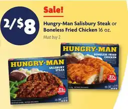 Family Dollar Hungry-Man Salisbury Steak or Boneless Fried Chicken offer