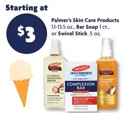 Family Dollar Palmer's Skin Care Products 1.1-13.5 oz., Bar Soap 1 ct., or Swivel Stick .5 oz offer