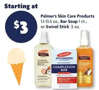 Family Dollar Palmer's Skin Care Products 1.1-13.5 oz., Bar Soap 1 ct., or Swivel Stick .5 oz offer