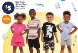 Family Dollar Kids' Shorts, Skirts or Short Sleeve Shirts offer