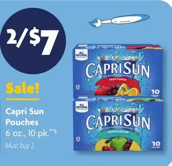 Family Dollar Capri Sun Pouches offer