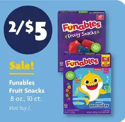 Family Dollar Funables Fruit Snacks offer