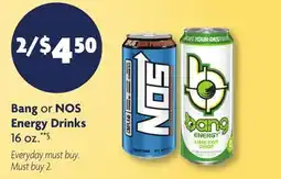Family Dollar Bang or NOS Energy Drinks offer