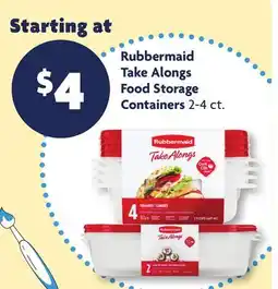 Family Dollar Rubbermaid Take Alongs Food Storage Containers offer