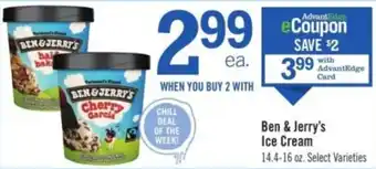 Price Chopper Ben & Jerry's Ice Cream offer