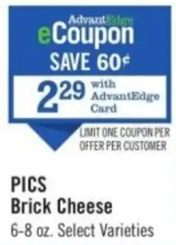 Price Chopper Pics Brick Cheese offer