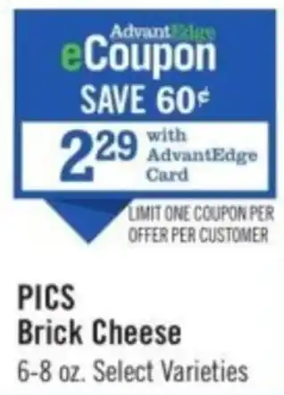 Price Chopper Pics Brick Cheese offer