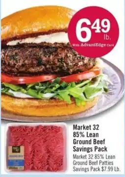 Price Chopper Market 32 85% Lean Ground Beef Savings Pack offer