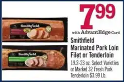 Price Chopper Smithfield marinated pork loin filet or tenderloin offer