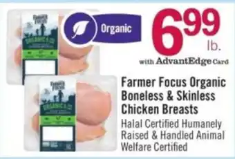 Price Chopper Farmer Focus Organic Boneless & Skinless Chicken Breasts offer