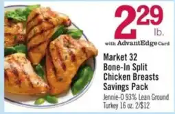 Price Chopper Market 32 Bone-In Split Chicken Breasts Savings Pack offer