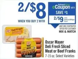 Price Chopper Oscar Mayer Deli Fresh Sliced Meat or Beef Franks offer